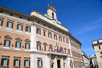 Fototapeta na wymiar Palazzo Montecitorio, Italian Chamber of Deputies 
