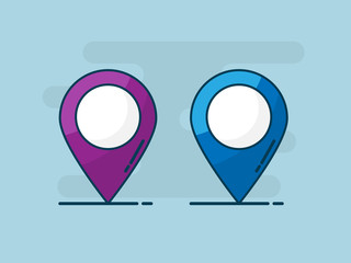 illuatration of gps navigator sign icon symbol vector