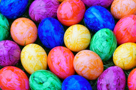 Easter, coloured easter eggs, Ostern, Ostereier, bunt, bildfüllend