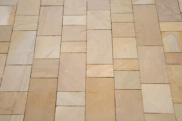 New stone slab pavement pattern