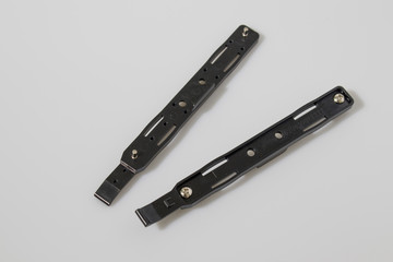 Hdd supports in a white background composition