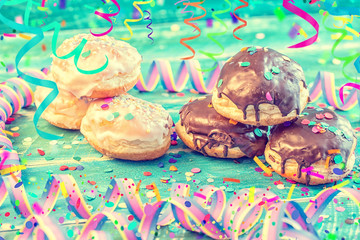 Pfannkuchen Karneval Süßes krapfen 