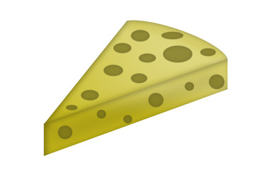 Porción de queso amarillo.