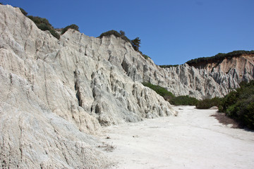 Fototapeta na wymiar Rock formation at coastline of Zakynthos Island, Greece