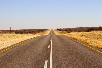 Endlose Weiten im fernen Namibia in Süd Afrika