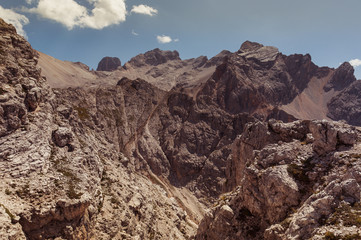 Wonderful Vecio del Forame and Cristallo Peaks panorama, Cortina d'Ampezzo, Dolomites, Italy