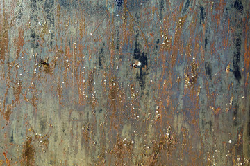 grunge rusty metal texture with stains of paint