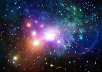 galaxy in a free space