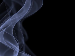 Beautiful Smoke Wave on Black Background