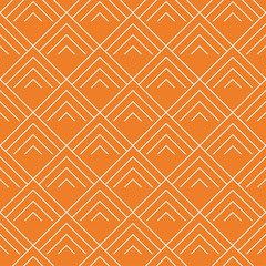 Orange geometric ornament. Seamless pattern