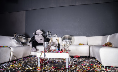 Friends having party in a nightclub