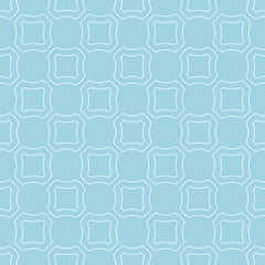 Light blue geometric ornament. Seamless pattern