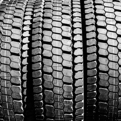 Car tires close-up background.