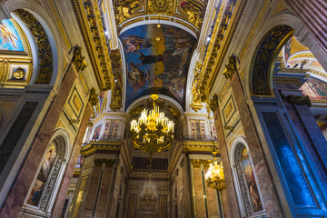 Interior and arches of St. Isaac's Cathedral