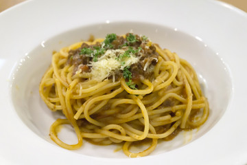 ひき肉パスタ