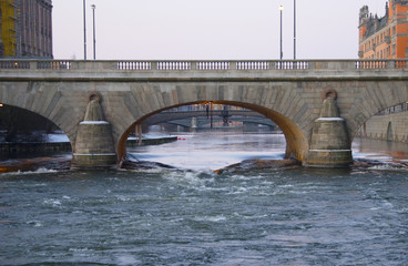 Bridge over troubled water in Stockholm city