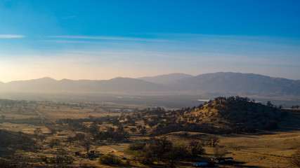 Mountains in the fog