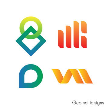 A set of geometric signs for your logo