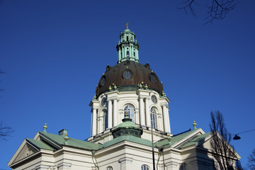 Fototapeta na wymiar Gustaf Vasa Church in central Stockholm