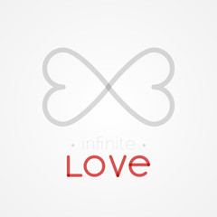 Infinite love. Flat design, vector illustration