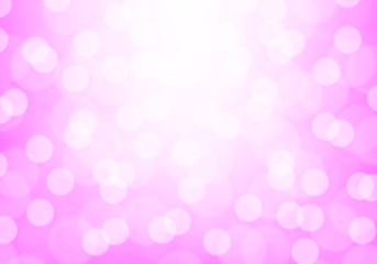 Abstract white bokeh light blur on pink luxury background vector illustration.