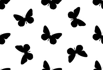 Seamless pattern with butterflies. Abstract background with butterflies.