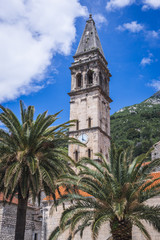 Fototapeta na wymiar St Nicholas church in Perast, old coastal town in Kotor Bay, Montenegro