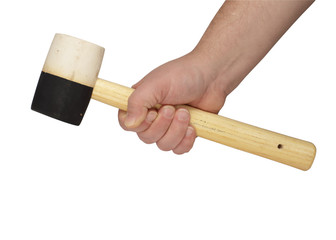 gumowy młotek w dłoni