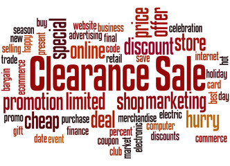 Clearance sale word cloud concept 4