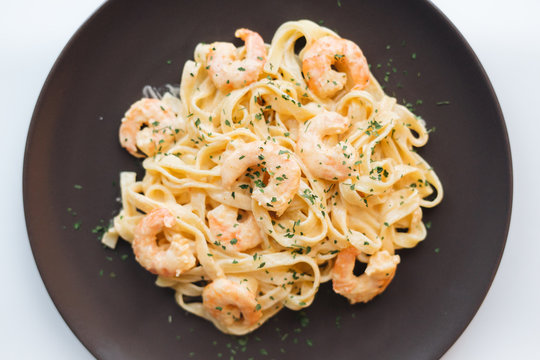 Tagliatelle Pasta with shrimps