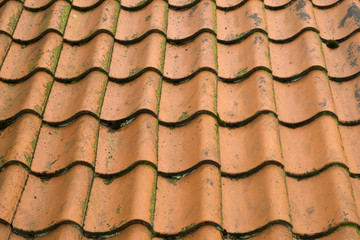 Roof tiles full frame background texture