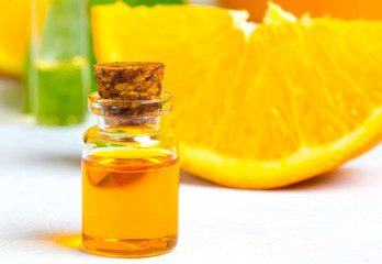 Citrus oil natural orange bright background