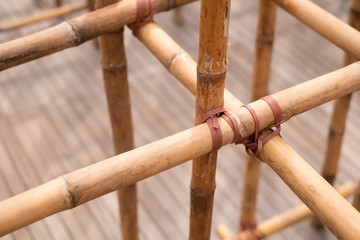 Tied bamboo structure