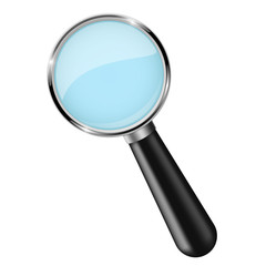 Magnifying glass. Vector 3d illustration