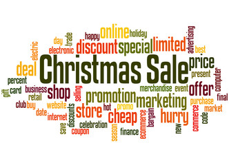 Christmas Sale word cloud concept 2