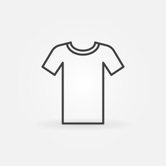 Tshirt minimal outline icon. Vector t-shirt symbol