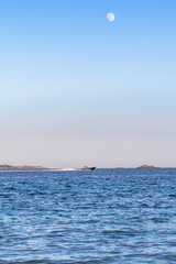 Big moon the sea