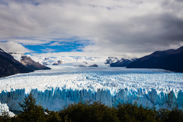 Perito Moreno glacier in argentinian Patagonia, in tha Argentino lake. Glaciers National Park