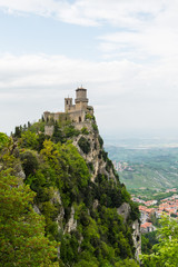 Fototapeta na wymiar Ancient medieval Castle on an Italian hilltop