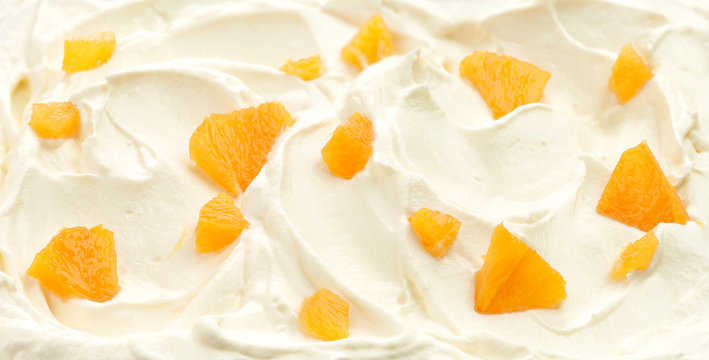 Whipped Cream With Orange Pieces