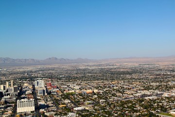 Fototapeta na wymiar View on Las Vegas from Stratosphere Tower. Las Vegas skyline. USA