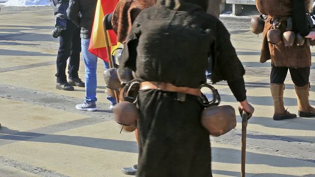 Kukeri festival in Pernik, Bulgaria