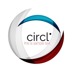 Clean professional colorful circle business icon