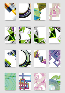 Set of a4 minimal geometric print templates