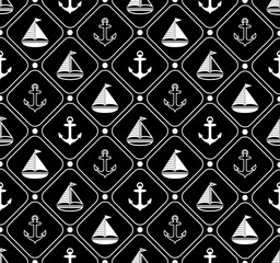 Marine seamless pattern. Suitable for wallpaper, paper, decoration.