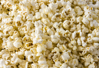 Texture of popcorn from corn. food in the cinema