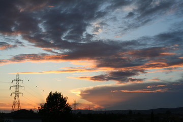 Atardecer en la vega