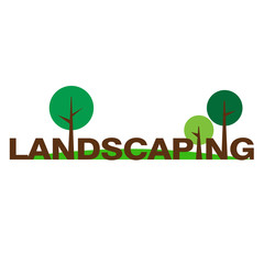 Lanscaping logo with trees