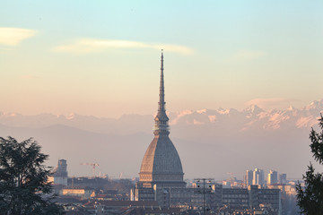 Obraz premium Mole Antonelliana View Turin Skyline