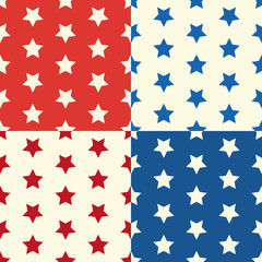 Cute geometric seamless pattern with stars